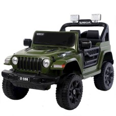 Uşaq elektrik avtomobili Jeep Supercar LT-598, 2 motor, yaşıl