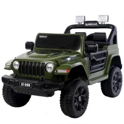 Uşaq elektrik avtomobili Jeep Supercar LT-598, 2 motor, yaşıl