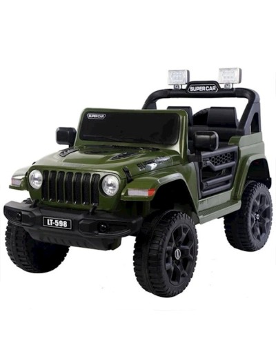 Uşaq elektrik avtomobili Jeep Supercar LT-598, 2 motor, yaşıl