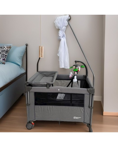 Manej-çarpayı Cool Baby FZ-962, 77x110x94 sm, boz
