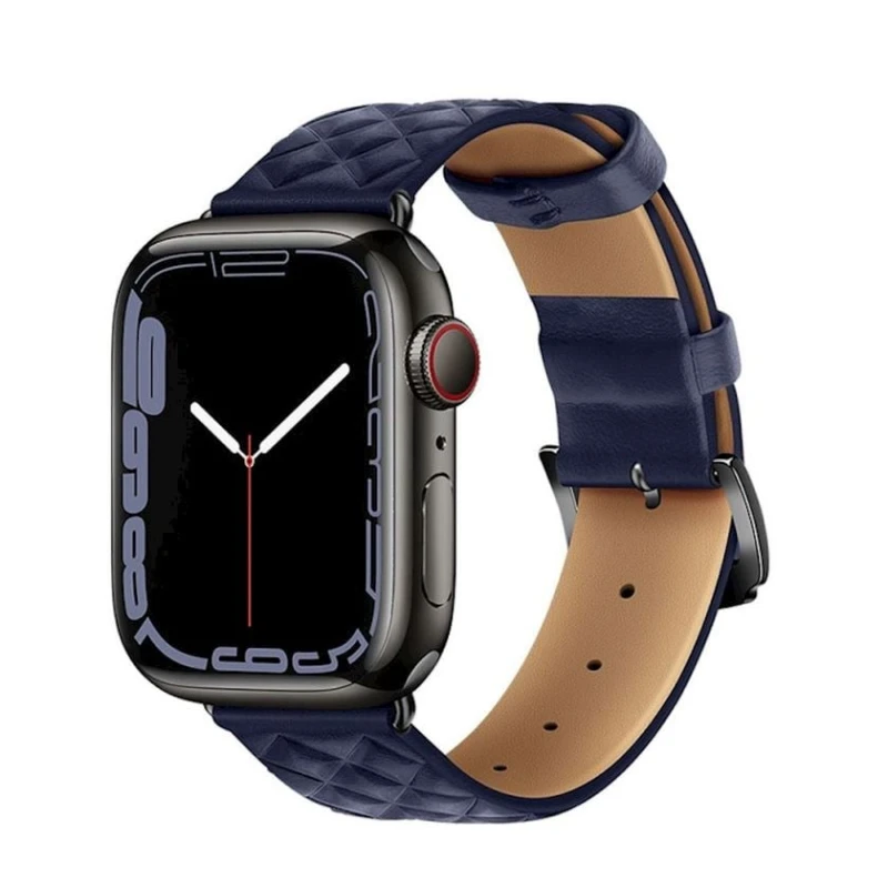 Ремешок Hoco WA18 Elegant Leather Series для Apple Watch 42/44/45/49 мм Blue