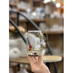 Чашка Luminarc AA-ES-050, стекло/металл, прозрачная, 370 мл