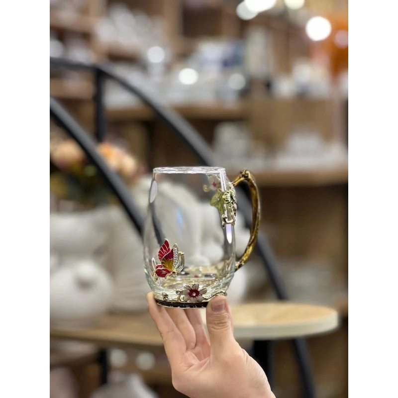 Чашка Luminarc AA-ES-050, стекло/металл, прозрачная, 370 мл