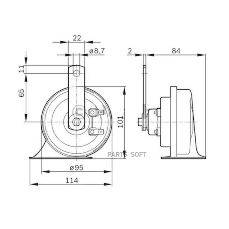 Avtomobil səs siqnalı Bosch 0986AH0503