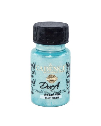 Akril boya-metallik Cadence Dora Metallic Paint 201 Blue Green 50 ml
