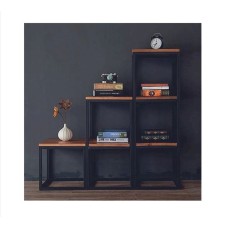 Stellaj 3563_LoftIQVotan, 120x40x133 sm, LDSP, qəhvəyi
