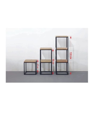 Stellaj 3563_LoftIQVotan, 120x40x133 sm, LDSP, qəhvəyi