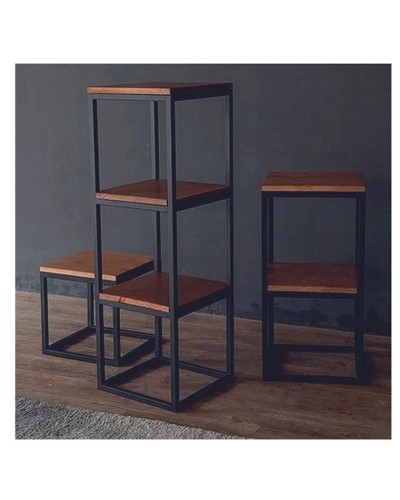 Stellaj 3563_LoftIQVotan, 120x40x133 sm, LDSP, qəhvəyi