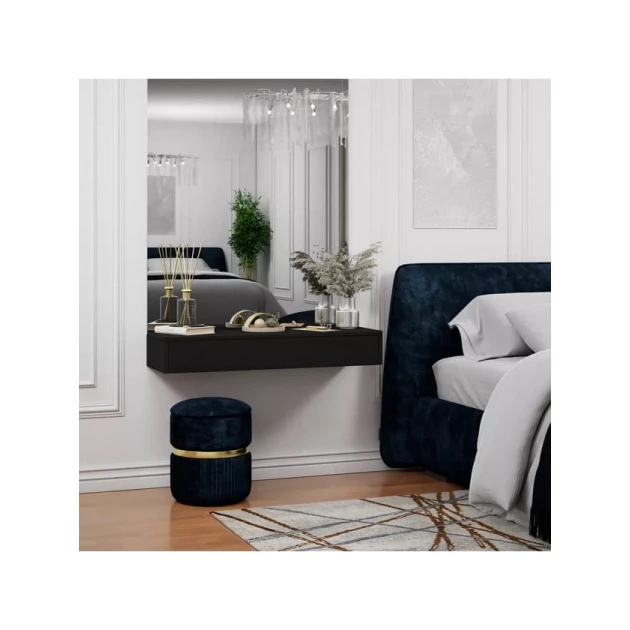 Консоль Art Mebel 18, ламинат, 17x71x30 см, антрацит