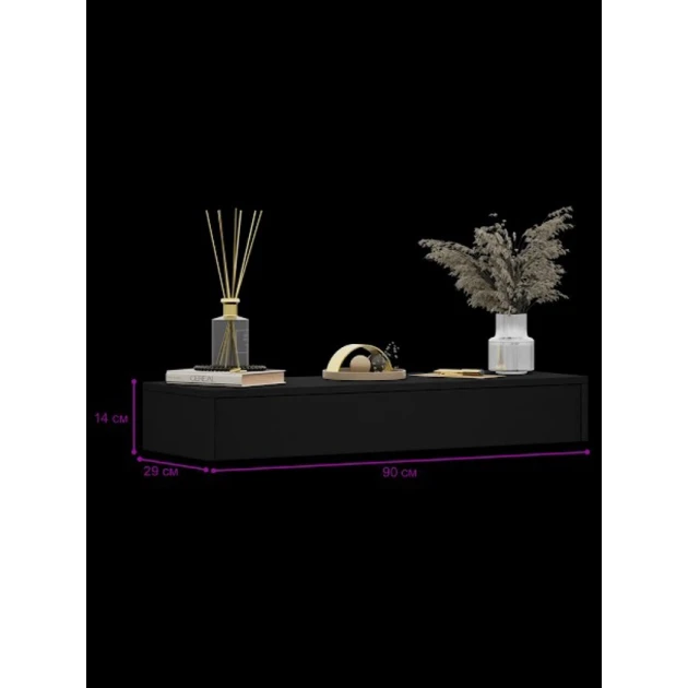 Консоль Art Mebel 18, ламинат, 17x71x30 см, антрацит