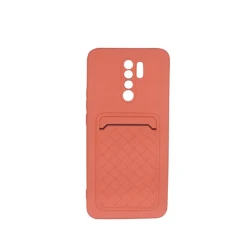 Çexol Silikon Card Case Xiaomi Redmi 9 üçün, Pink