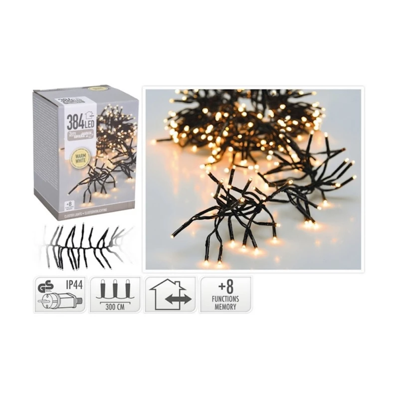 Hörüklər Koopman, Led 384 ədəd, ilıq ağ işıq, 3m