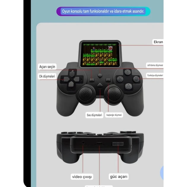 Ağ rəngdə S10 joystik əl oyun konsolu retro nostalji klassik arkada oyunu cüt oyunçu mini əl cihazı 6240_console3