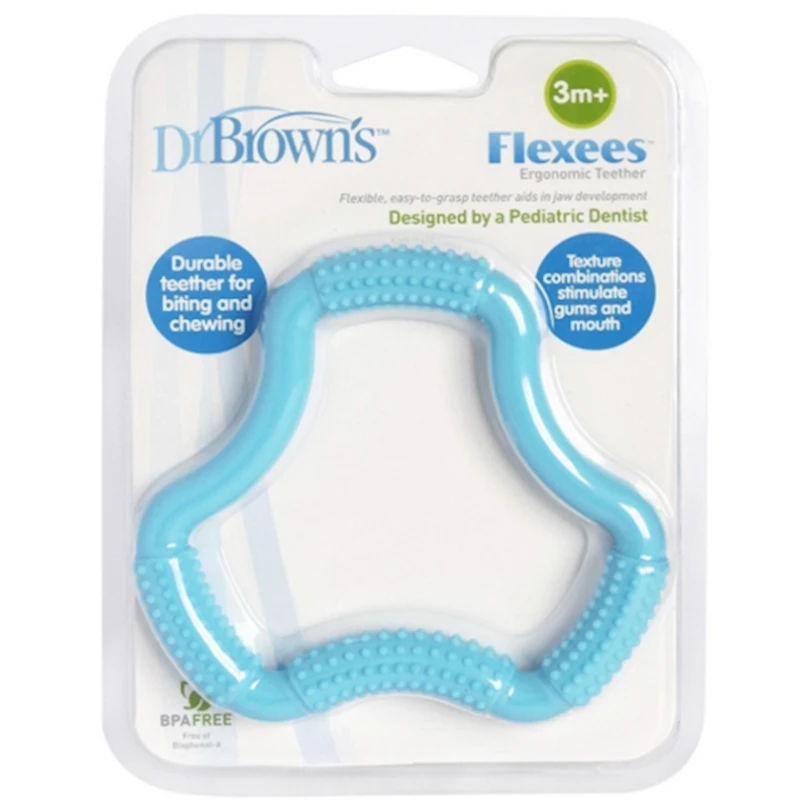 Прорезыватель Dr.Brown's Flexees эргономичный, Голубой