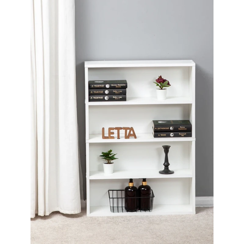 Полка напольная Letta, белая, ЛДСП, 84x15x60 см Полка напольная Letta, белая, ЛДСП, 84x15x60 см