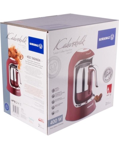 Qəhvəbişirən Korkmaz A860-03 Kahvekolik Coffee Maker Red