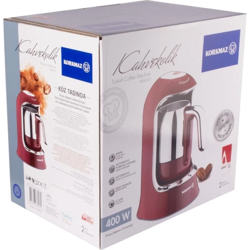 Кофеварка Korkmaz A860-03 Kahvekolik Coffee Maker Red Кофеварка Korkmaz A860-03 Kahvekolik Coffee Maker Red