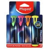 Текстовыделитель Maped Nightfall 740700 скошенный, 4 шт, 1.0-5.0 мм