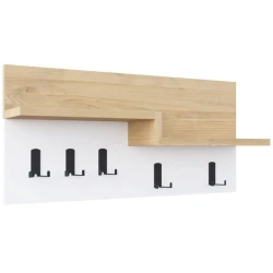 Вешалка Art_asilqan_17, ламинат, коричневая/белая, 20х60x20 см Вешалка Art_asilqan_17, ламинат, коричневая/белая, 20х60x20 см