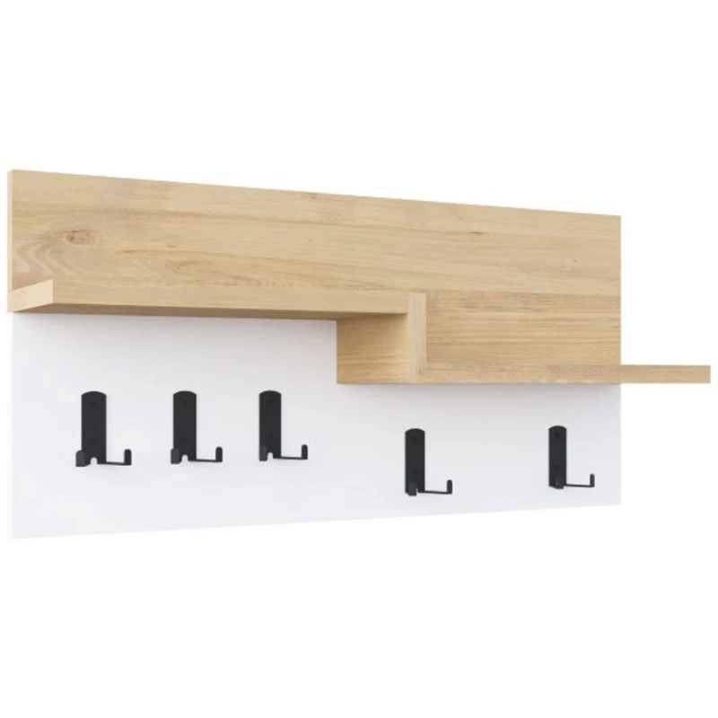 Вешалка Art_asilqan_17, ламинат, коричневая/белая, 20х60x20 см Вешалка Art_asilqan_17, ламинат, коричневая/белая, 20х60x20 см