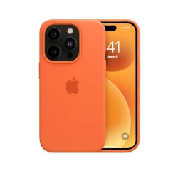 Çexol Apple iPhone 16 Pro üçün Silicone Orange