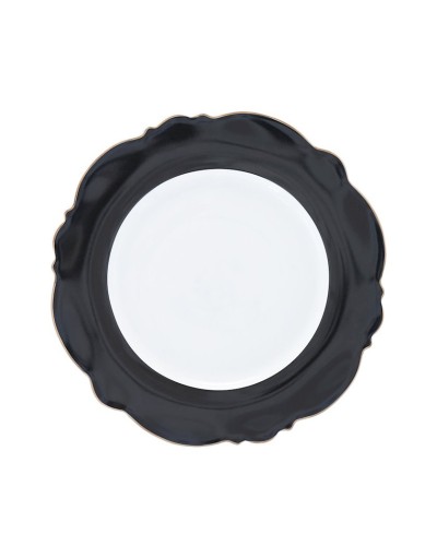 Süfrə servizi Gipfel Modern 3872 18 əd, 31x28x23 sm, çini, 6 nəfər, ağ/qara/qırmızı/qızılı