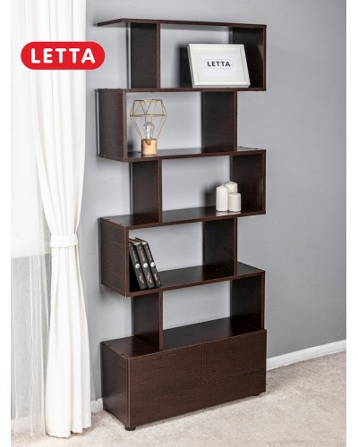 Stellaj Letta Venge, 176х25х73 sm, LDSP, qəhvəyi