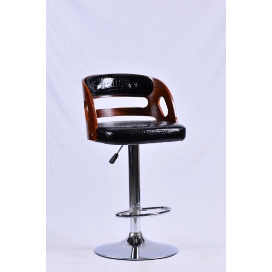 Bar stulu ERZ 8018, süni dəri/taxta, qara/qəhvəyi, 120 kq Bar stulu ERZ 8018, süni dəri/taxta, qara/qəhvəyi, 120 kq