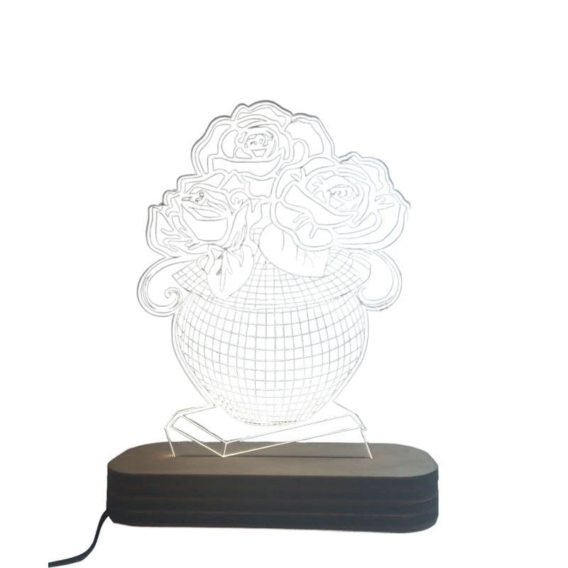 3D-gecə lampası TGG-01, 20x14 sm, göy