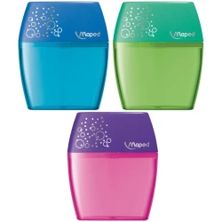 Точилка Maped Shaker, c кoнтейнером для стружки, в ассортименте Точилка Maped Shaker, c кoнтейнером для стружки, в ассортименте