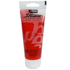 Akril boya Pebeo Studio Acrylics Dark Cadmium Red Hue, kadmiy qırmızı tünd, 100 ml