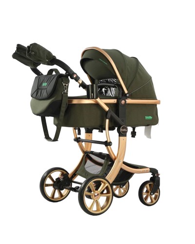Uşaq arabası Kidilo G600+C, yaşıl