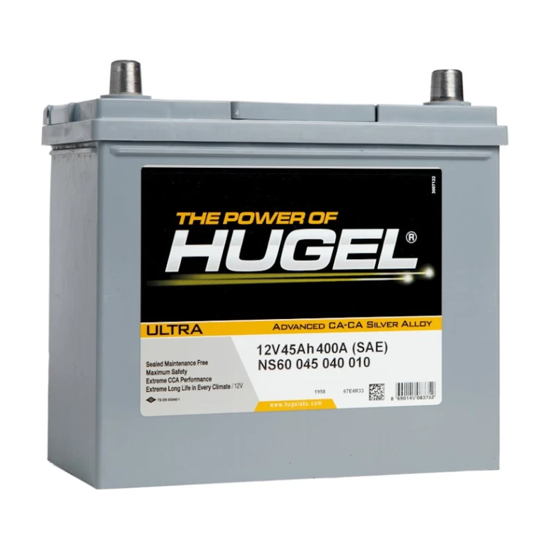 Avtomobil akkumulyatoru Hugel 45 Аh Avtomobil akkumulyatoru Hugel 45 Аh