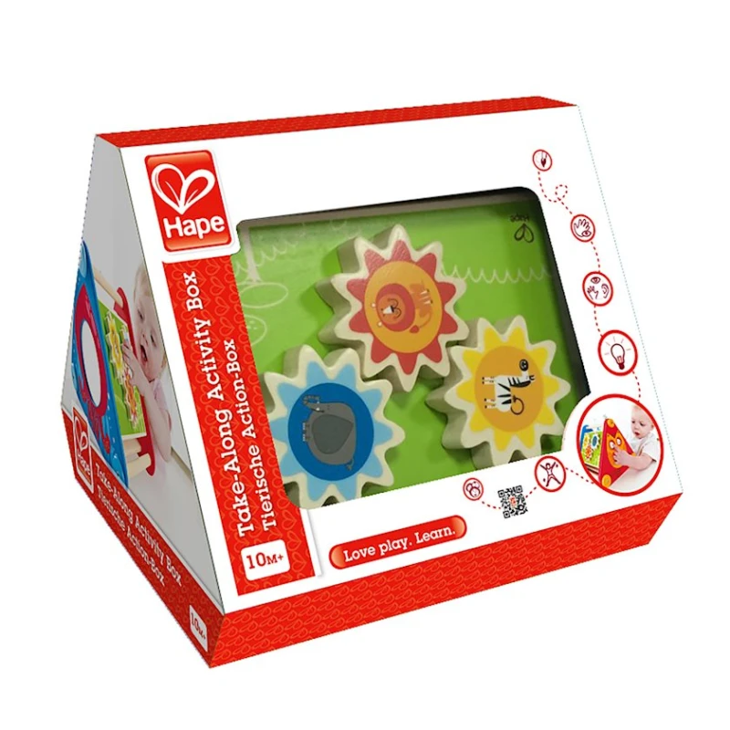 Sorter Hape Take-Along Activity Box (E0434),taxta,10 ay+