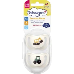 Набор пустышек Babydream Der Extra Flache, 2 шт, товар в ассортименте Набор пустышек Babydream Der Extra Flache, 2 шт, товар в ассортименте
