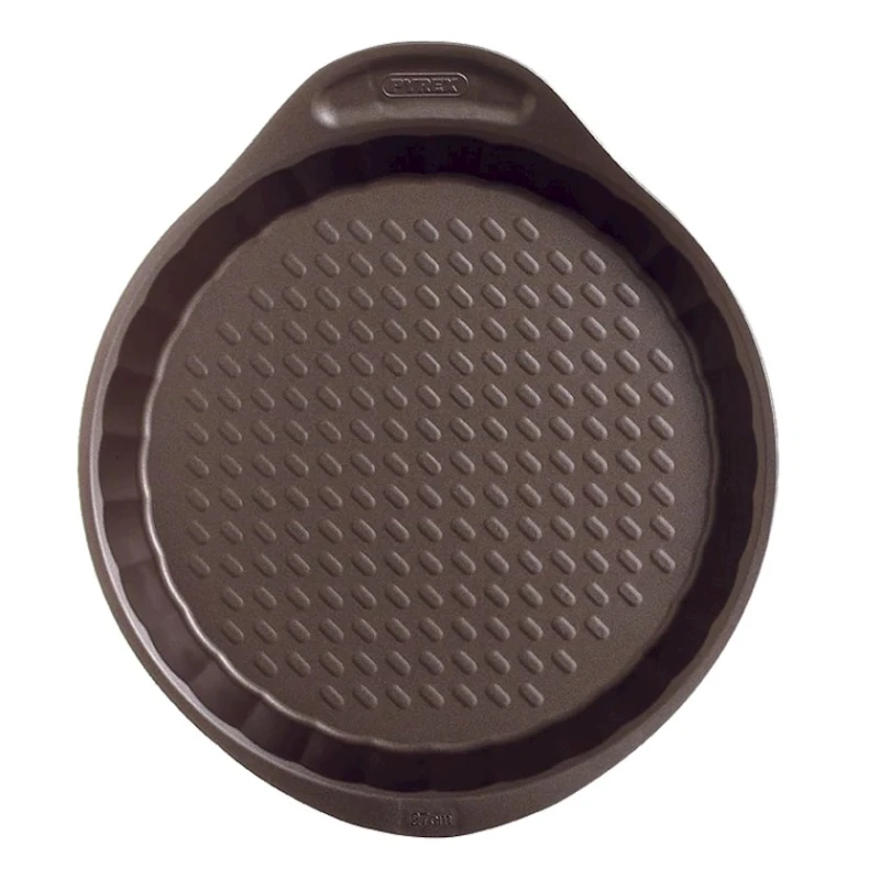 Форма для пирога Pyrex Asimetria AS30BN, 30 см, круглая, сталь с антипригарным покрытием, коричневый Форма для пирога Pyrex Asimetria AS30BN, 30 см, круглая, сталь с антипригарным покрытием, коричневый