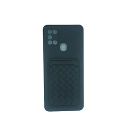 Çexol Silikon Card Case Samsung Galaxy A21S üçün, Black