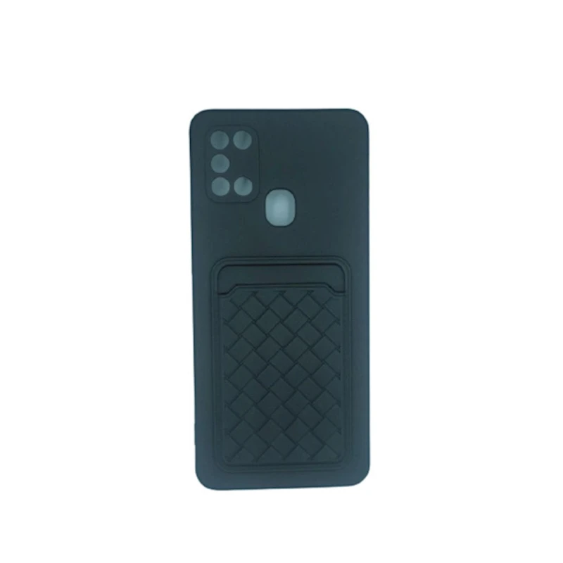 Çexol Silikon Card Case Samsung Galaxy A21S üçün, Black