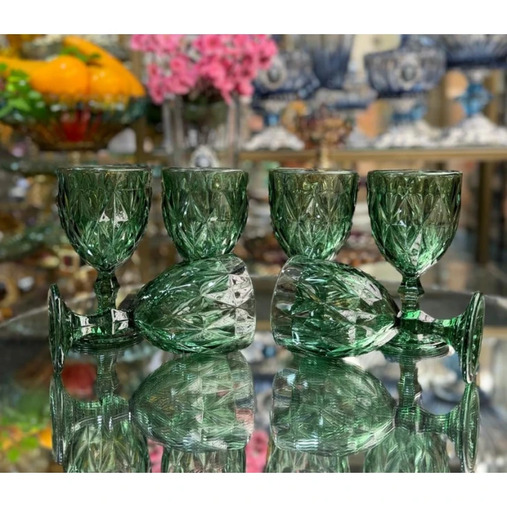 Набор бокалов 001, зеленый, 6 шт Набор бокалов 001, зеленый, 6 шт