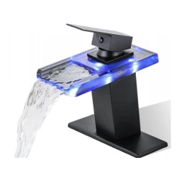 Kran Bimo Glass LED Black