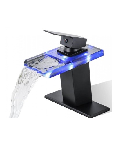 Kran Bimo Glass LED Black