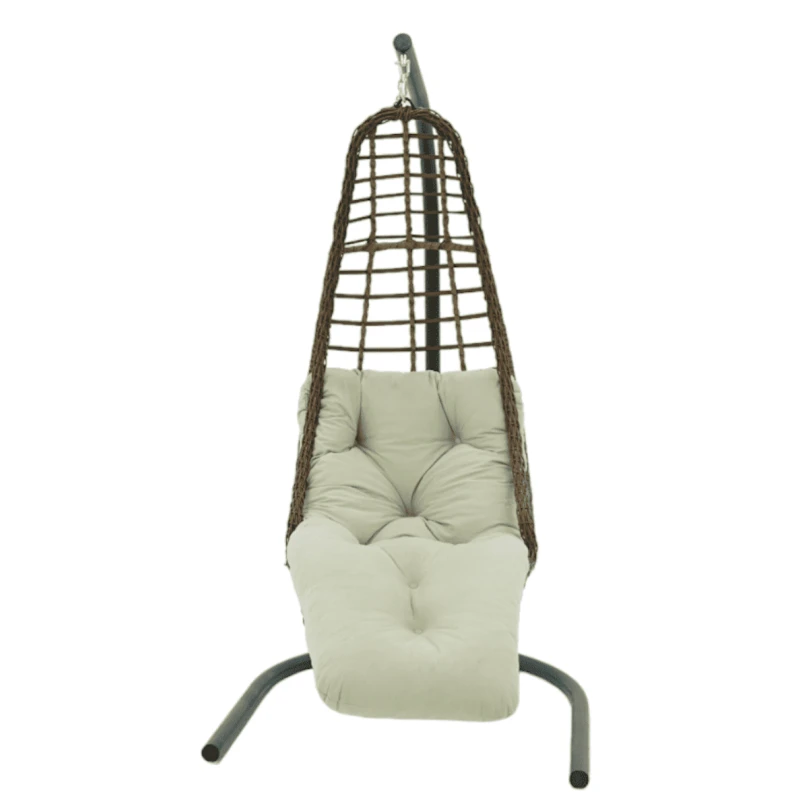 Подвесное кресло MYK03126, алюминий, коричневое/белое, 204x95 см Подвесное кресло MYK03126, алюминий, коричневое/белое, 204x95 см