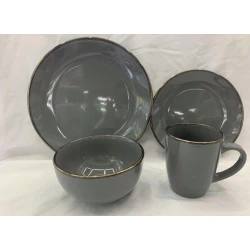 Набор тарелок 8292-39, керамика, серый, на 4 персоны