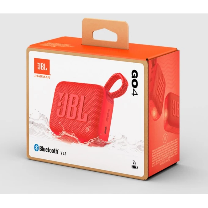 Портативная колонка JBL Go 4 Ultra-Portable Bluetooth Speaker Red