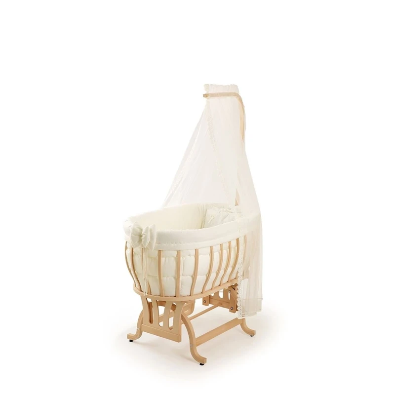 Beşik Tahterevalli Mika Lux, bej, 98x61 sm Beşik Tahterevalli Mika Lux, bej, 98x61 sm