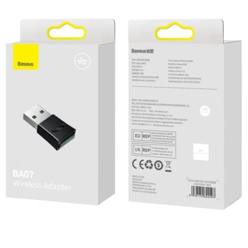 Bluetooth адаптер Baseus BA07 Black Bluetooth адаптер Baseus BA07 Black