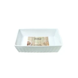 Lazanya qabı Hom-me, keramika/qranit, 33x23 sm, ağ