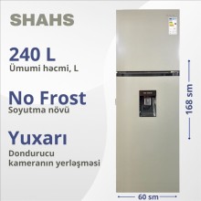 Soyuducu Shahs RF-320WY Gray