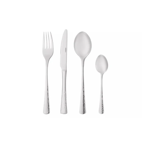 Набор столовых приборов Ardesto Gemini Hammered AR1924HS, на 6 персон, 24 предмета, нержавеющая сталь, серебристый Набор столовых приборов Ardesto Gemini Hammered AR1924HS, на 6 персон, 24 предмета, нержавеющая сталь, серебристый