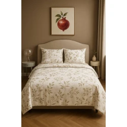 Комплект постельного белья Narlı 1510, простыня 180x240 см, пододеяльник 160x220 см, наволочка 50x70 см 1 шт, поликоттон, односпальный, разноцветный